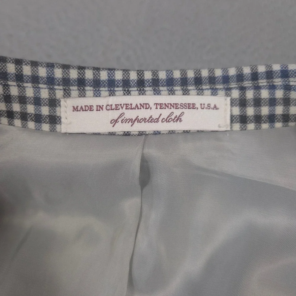 Hardwick Blazer Mens 40 Short Multi Check 100%‎ Wool Made in USA 2 Button Coat